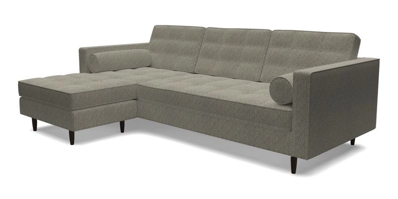 Marylebone RHF Corner Unit in Clever Tough And Eco Velvet Chrome
