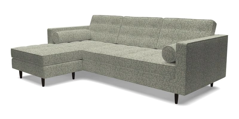 Marylebone RHF Corner Unit in Clever Tough And Eco Velvet Chrome