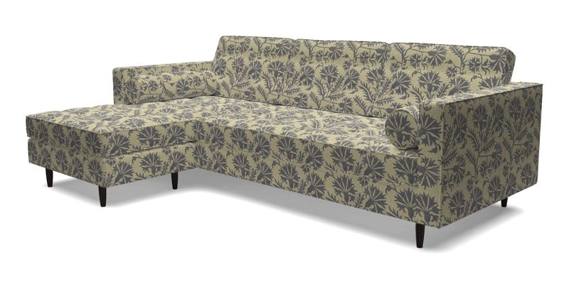 Marylebone RHF Corner Unit in Clever Tough And Eco Velvet Chrome