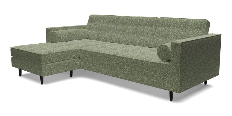 Marylebone RHF Corner Unit in Clever Tough And Eco Velvet Chrome