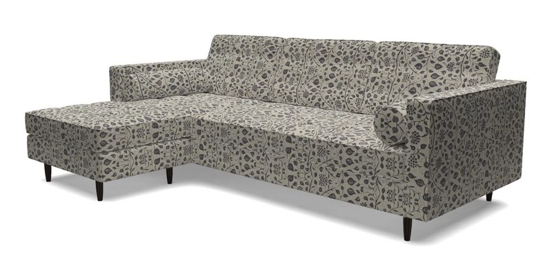 Marylebone RHF Corner Unit in Clever Tough And Eco Velvet Chrome