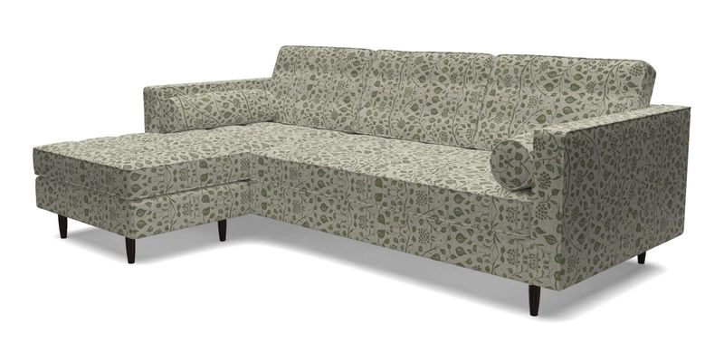Marylebone RHF Corner Unit in Clever Tough And Eco Velvet Chrome