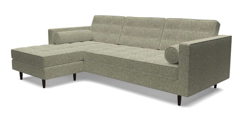 Marylebone RHF Corner Unit in Clever Tough And Eco Velvet Chrome