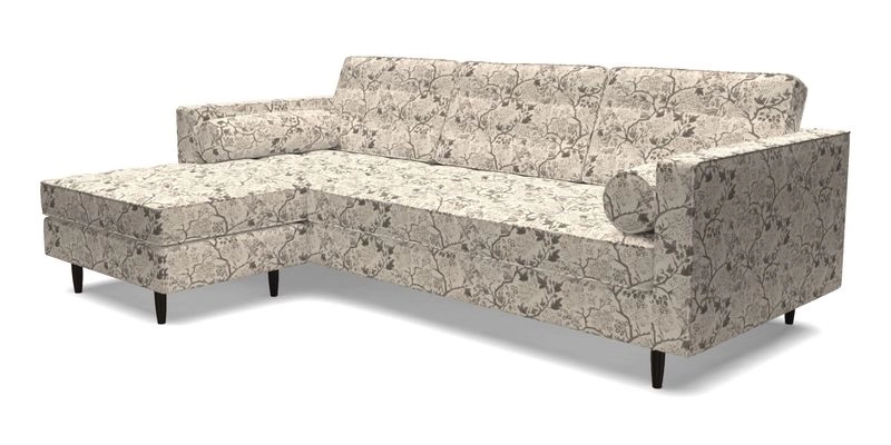 Marylebone RHF Corner Unit in Clever Tough And Eco Velvet Chrome