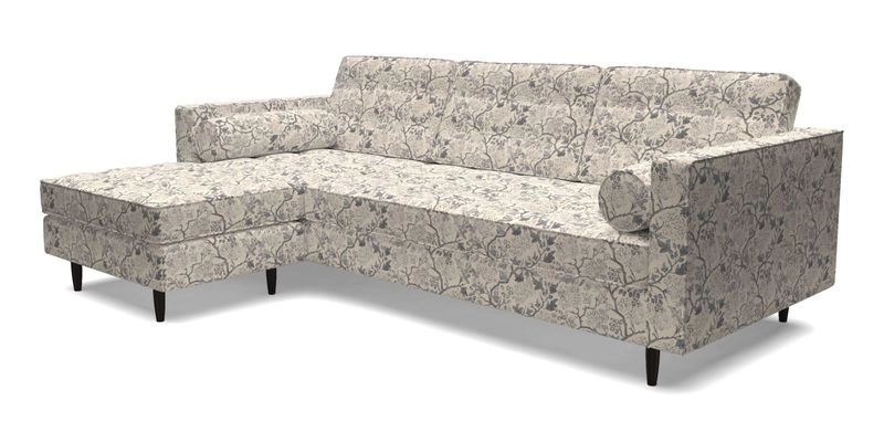 Marylebone RHF Corner Unit in Clever Tough And Eco Velvet Chrome