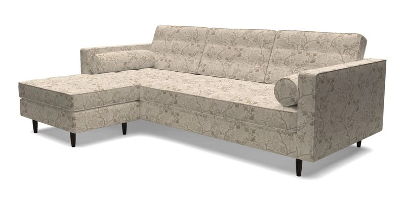 Marylebone RHF Corner Unit in Clever Tough And Eco Velvet Chrome