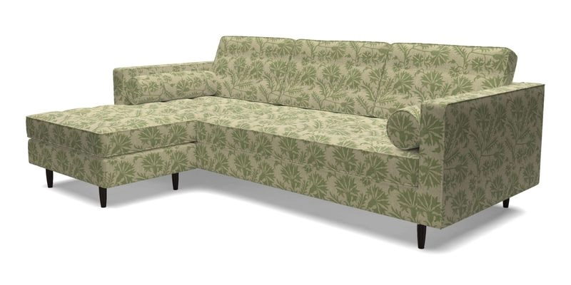 Marylebone RHF Corner Unit in Clever Tough And Eco Velvet Chrome