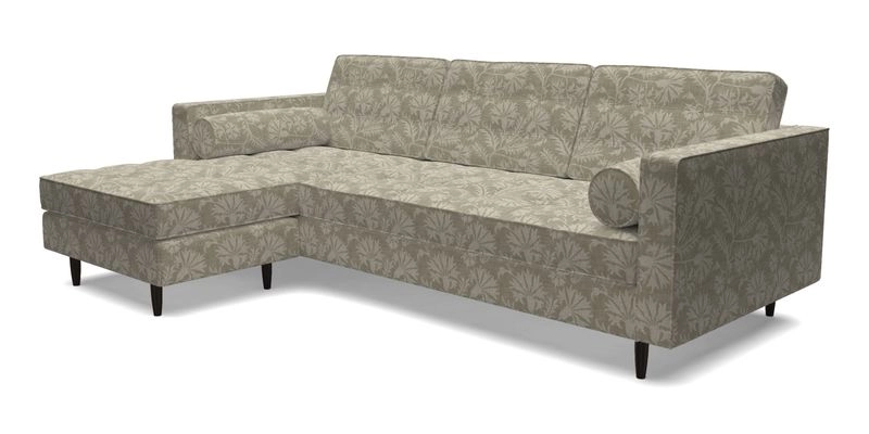 Marylebone RHF Corner Unit in Clever Tough And Eco Velvet Chrome
