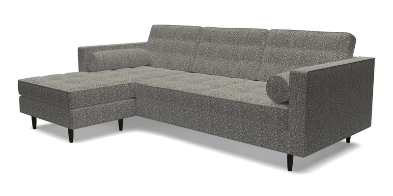 Marylebone RHF Corner Unit in Clever Tough And Eco Velvet Chrome