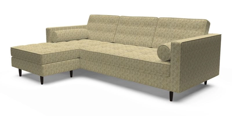 Marylebone RHF Corner Unit in Clever Tough And Eco Velvet Chrome