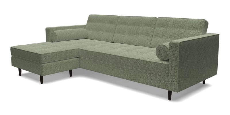 Marylebone RHF Corner Unit in Clever Tough And Eco Velvet Chrome