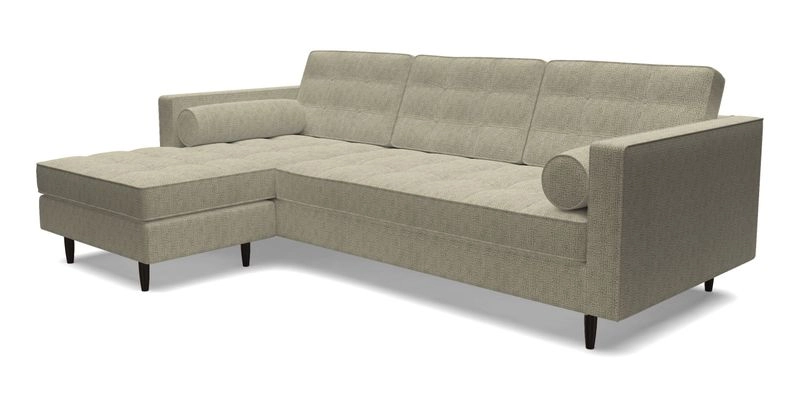 Marylebone RHF Corner Unit in Clever Tough And Eco Velvet Chrome
