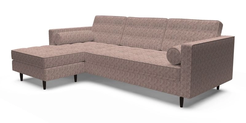 Marylebone RHF Corner Unit in Clever Tough And Eco Velvet Chrome