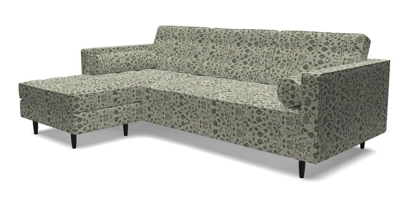 Marylebone RHF Corner Unit in Clever Tough And Eco Velvet Chrome