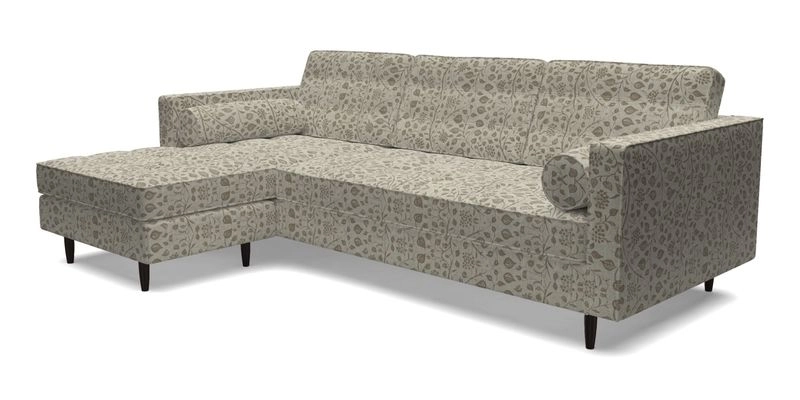 Marylebone RHF Corner Unit in Clever Tough And Eco Velvet Chrome