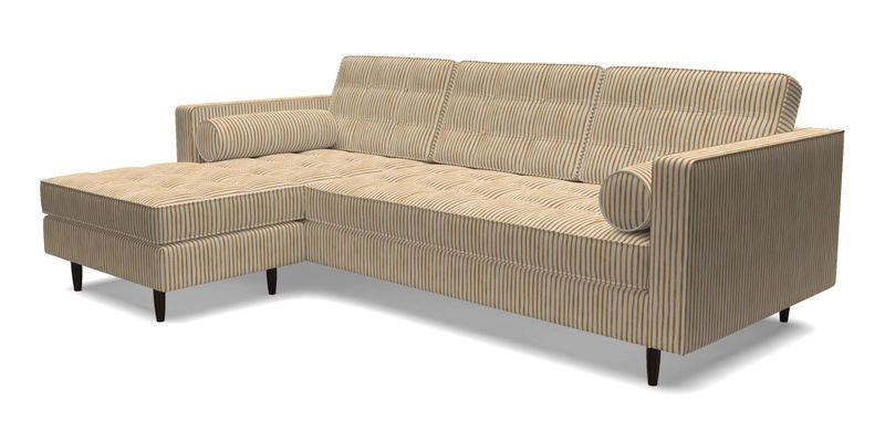 Marylebone RHF Corner Unit in Clever Tough And Eco Velvet Chrome