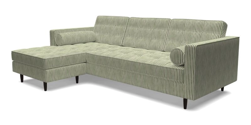 Marylebone RHF Corner Unit in Clever Tough And Eco Velvet Chrome