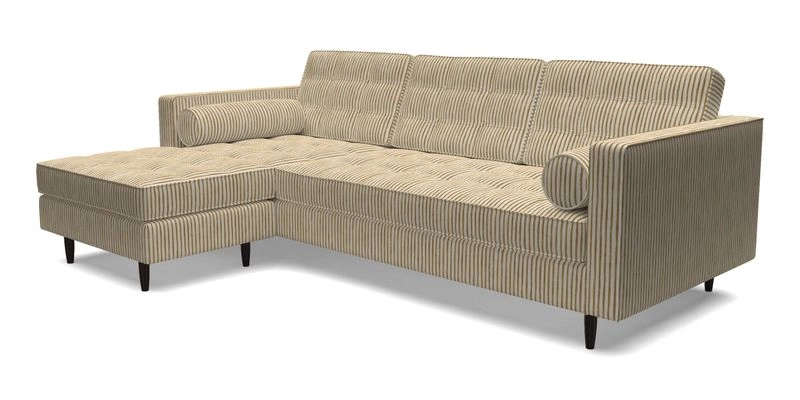 Marylebone RHF Corner Unit in Clever Tough And Eco Velvet Chrome