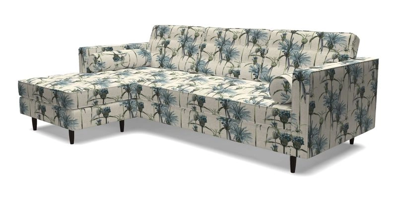 Marylebone RHF Corner Unit in Clever Tough And Eco Velvet Chrome