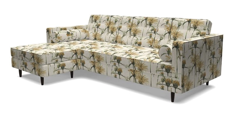 Marylebone RHF Corner Unit in Clever Tough And Eco Velvet Chrome