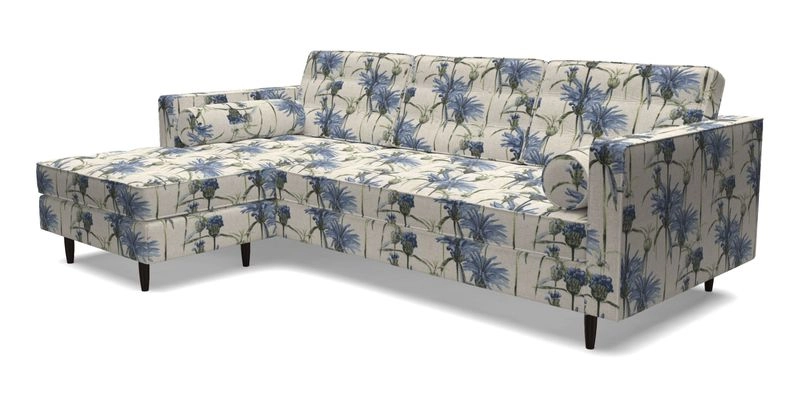 Marylebone RHF Corner Unit in Clever Tough And Eco Velvet Chrome