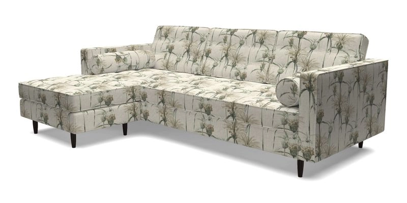 Marylebone RHF Corner Unit in Clever Tough And Eco Velvet Chrome