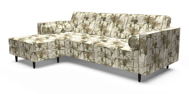 Marylebone RHF Corner Unit in Clever Tough And Eco Velvet Chrome