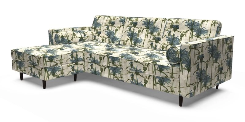 Marylebone RHF Corner Unit in Clever Tough And Eco Velvet Chrome