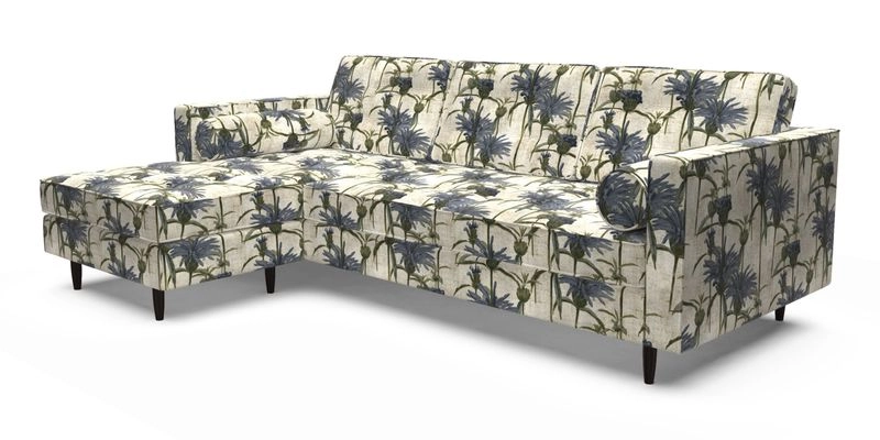 Marylebone RHF Corner Unit in Clever Tough And Eco Velvet Chrome