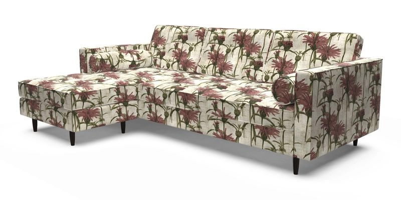 Marylebone RHF Corner Unit in Clever Tough And Eco Velvet Chrome