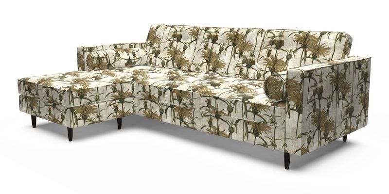 Marylebone RHF Corner Unit in Clever Tough And Eco Velvet Chrome