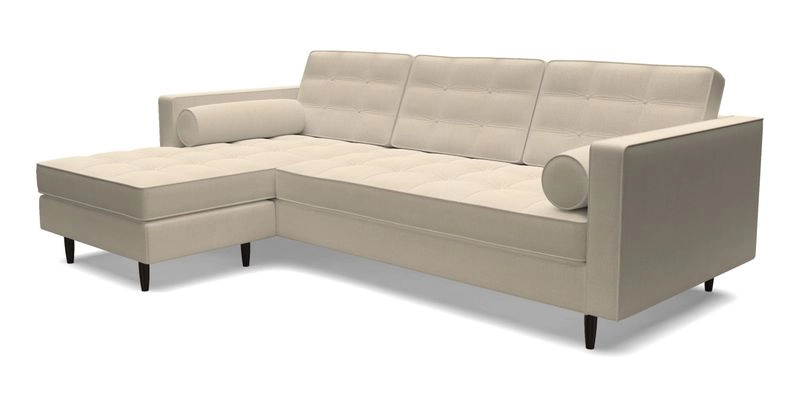 Marylebone RHF Corner Unit in Clever Tough And Eco Velvet Chrome