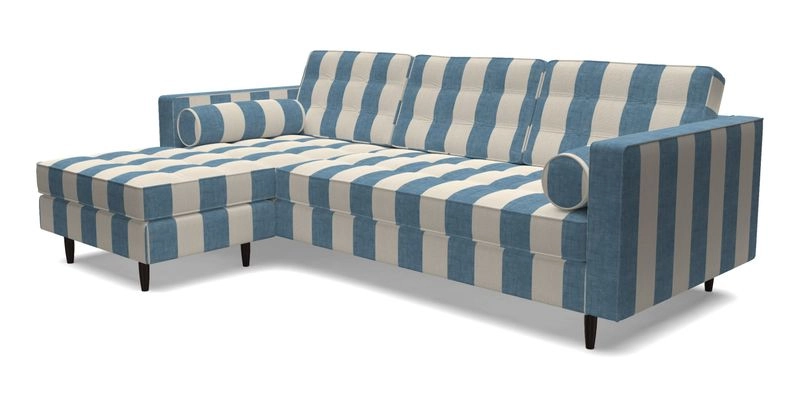 Marylebone RHF Corner Unit in Clever Tough And Eco Velvet Chrome