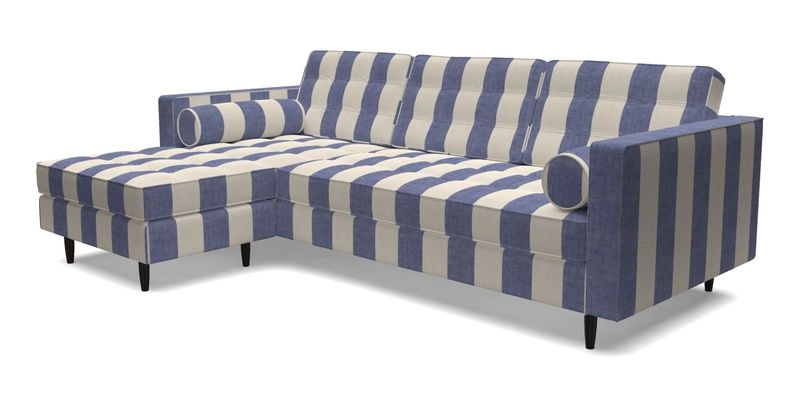 Marylebone RHF Corner Unit in Clever Tough And Eco Velvet Chrome