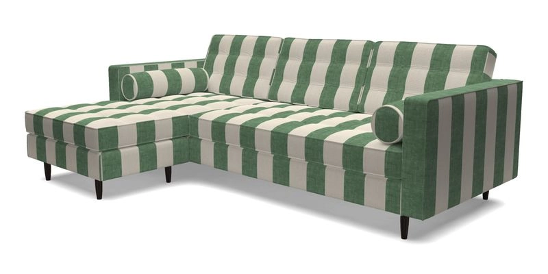 Marylebone RHF Corner Unit in Clever Tough And Eco Velvet Chrome