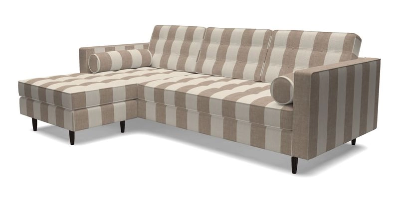 Marylebone RHF Corner Unit in Clever Tough And Eco Velvet Chrome