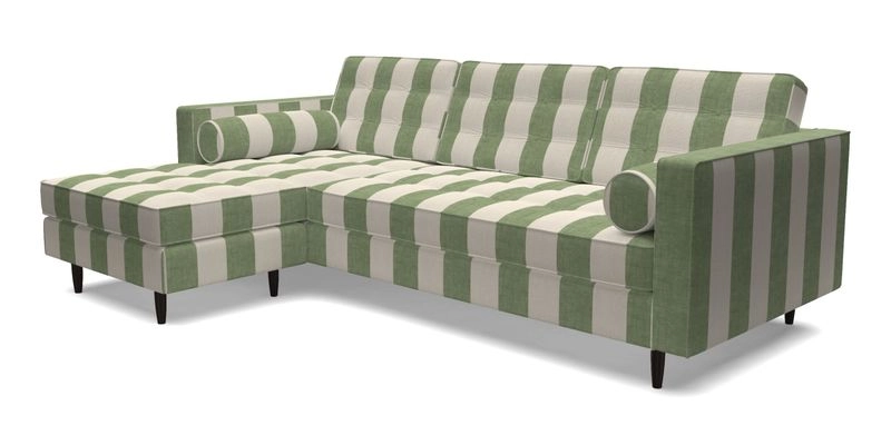 Marylebone RHF Corner Unit in Clever Tough And Eco Velvet Chrome
