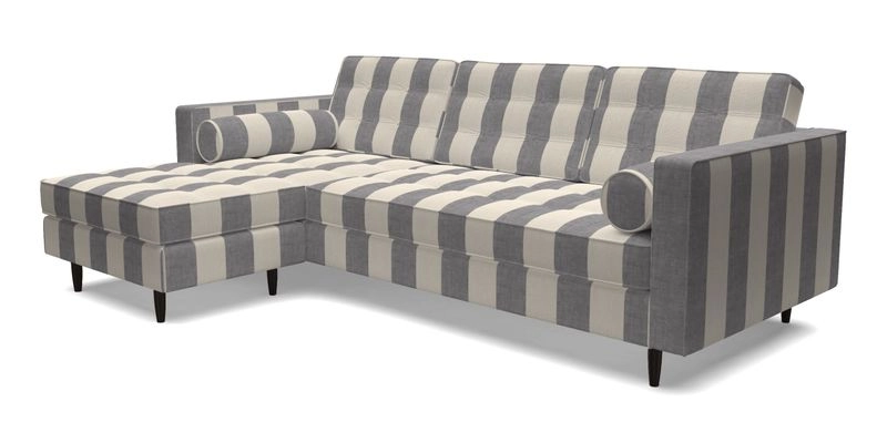 Marylebone RHF Corner Unit in Clever Tough And Eco Velvet Chrome