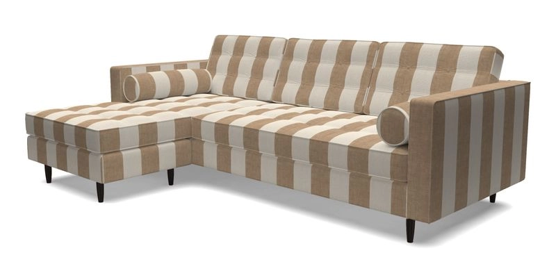Marylebone RHF Corner Unit in Clever Tough And Eco Velvet Chrome