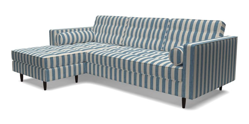 Marylebone RHF Corner Unit in Clever Tough And Eco Velvet Chrome