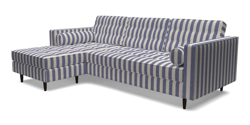 Marylebone RHF Corner Unit in Clever Tough And Eco Velvet Chrome