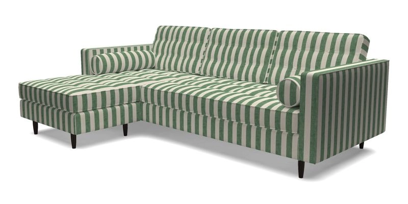 Marylebone RHF Corner Unit in Clever Tough And Eco Velvet Chrome