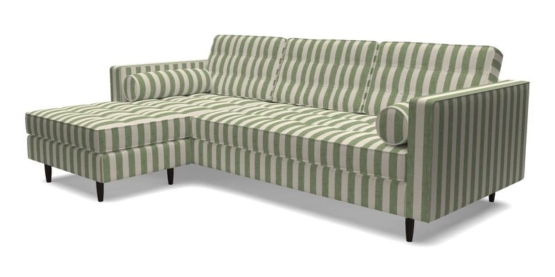 Marylebone RHF Corner Unit in Clever Tough And Eco Velvet Chrome