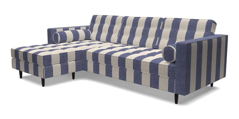 Marylebone RHF Corner Unit in Clever Tough And Eco Velvet Chrome