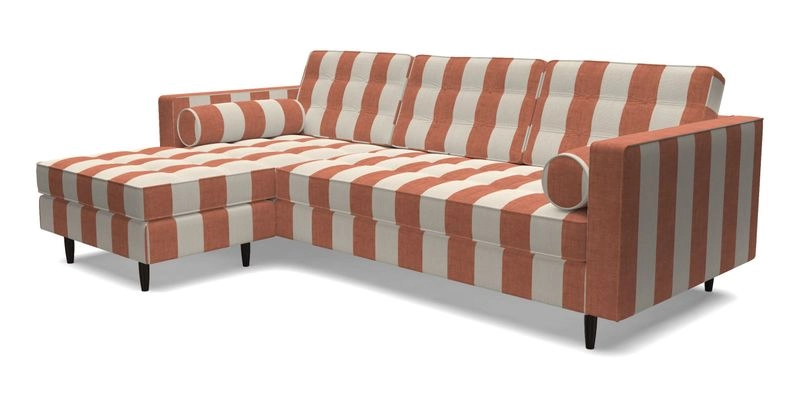 Marylebone RHF Corner Unit in Clever Tough And Eco Velvet Chrome