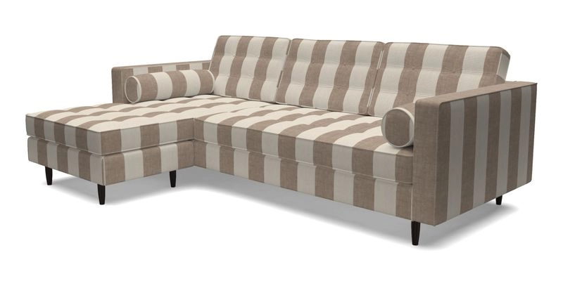 Marylebone RHF Corner Unit in Clever Tough And Eco Velvet Chrome
