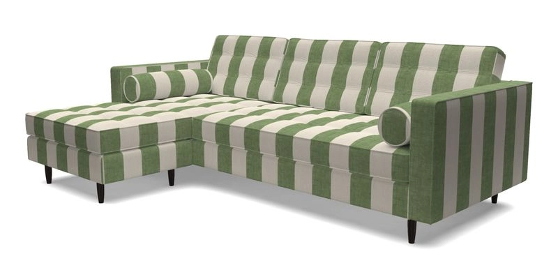 Marylebone RHF Corner Unit in Clever Tough And Eco Velvet Chrome