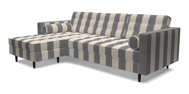 Marylebone RHF Corner Unit in Clever Tough And Eco Velvet Chrome