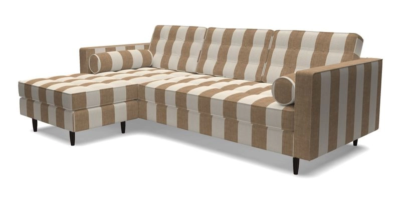 Marylebone RHF Corner Unit in Clever Tough And Eco Velvet Chrome