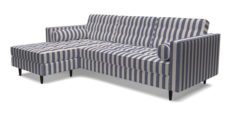 Marylebone RHF Corner Unit in Clever Tough And Eco Velvet Chrome